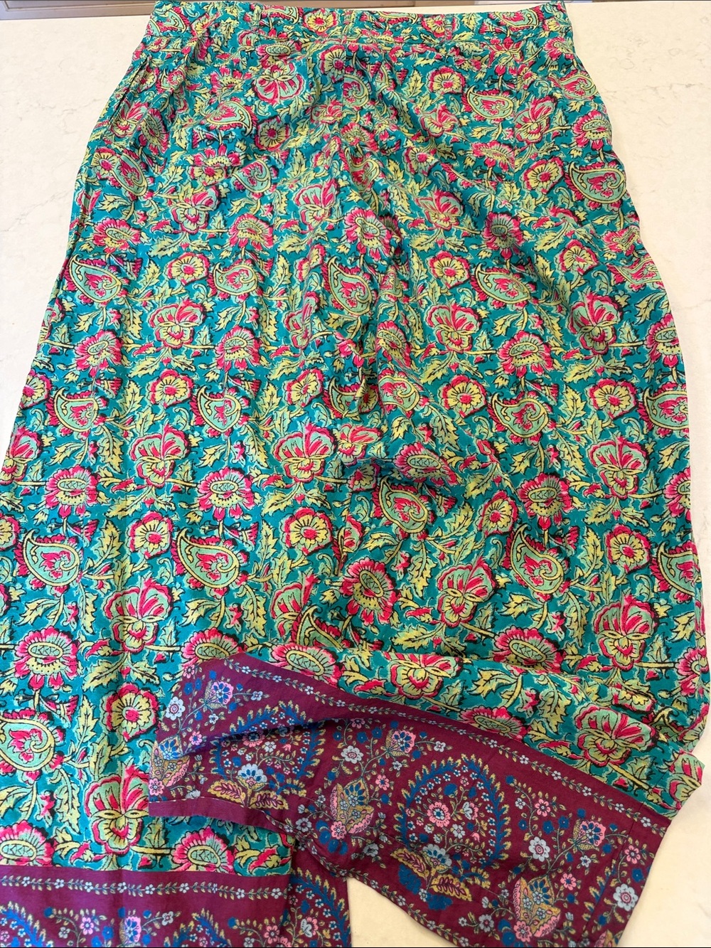 Sundance Boho Cotton Floral Wide-Leg Women’s Pants Size XL - Picture 6 of 10